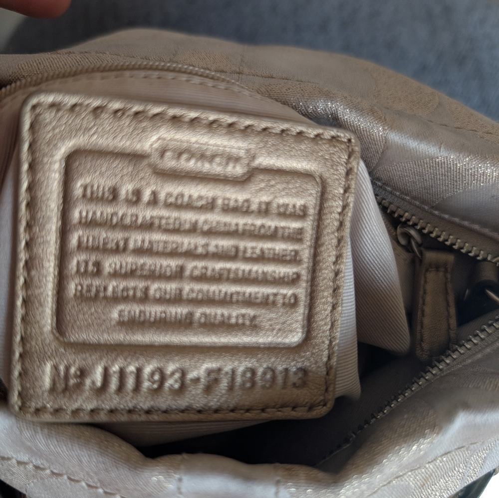 Gold Crossbody Coach Bag